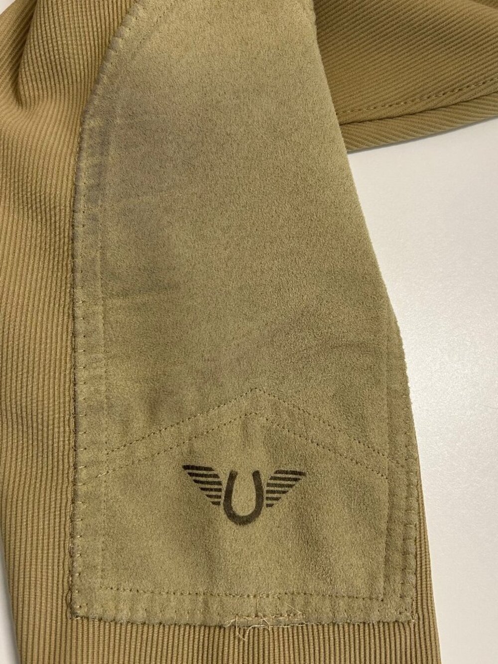 Tuff Rider Size 28 Beige Rib Knee Patch Riding Breeches - Picture 4 of 6